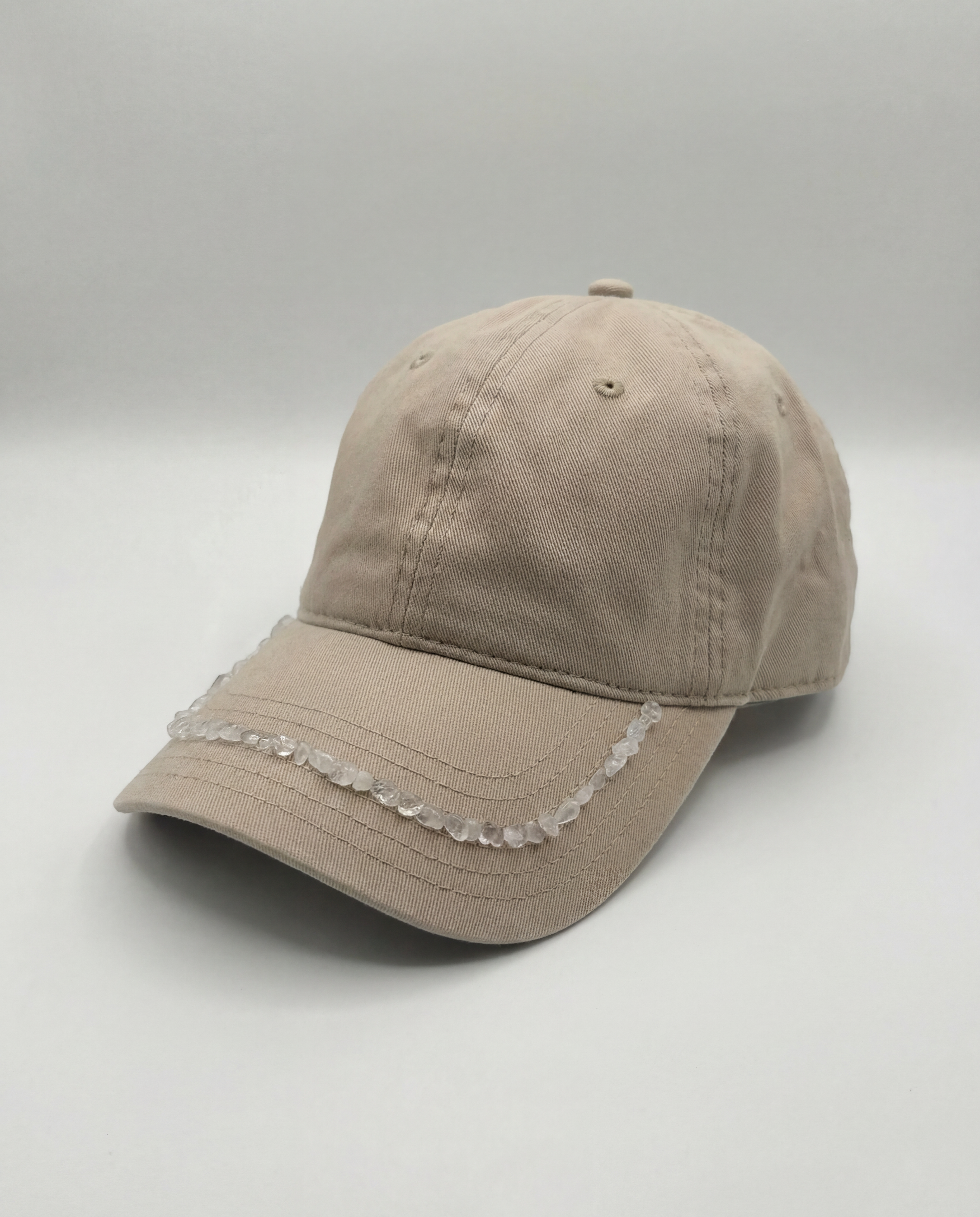 Clear Quartz Crystal Brim Cap