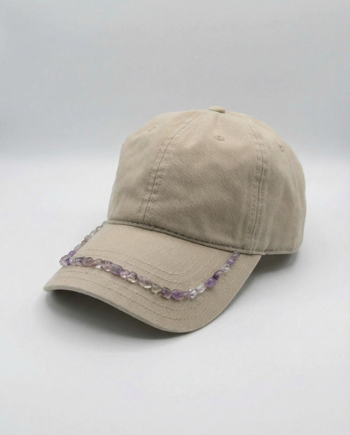 Amethyst Crystal Brim Cap
