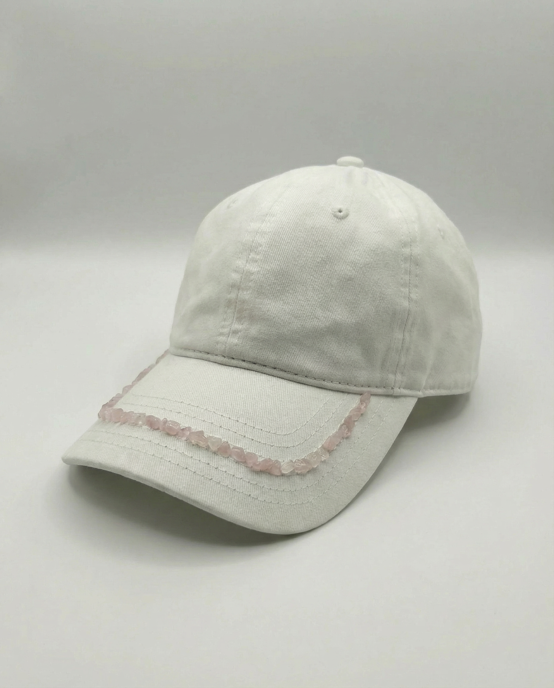 Rose Quartz Crystal Brim Cap